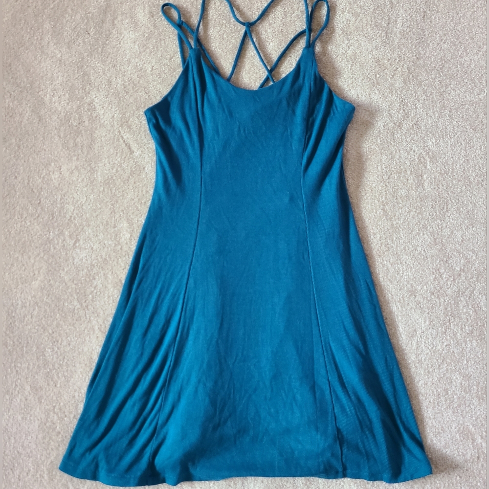 Aeropostale Blue Strappy Dress Size Medium
